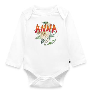Anna - Organic Longsleeve Baby Bodysuit - white - Front