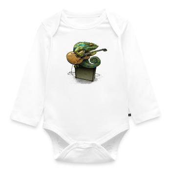 IGUANA REPTILE - Organic Longsleeve Baby Bodysuit - white - Front
