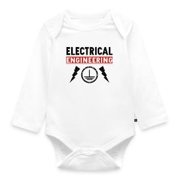 Ingénieur éléctricien - Body Bébé bio manches longues - blanc - Devant