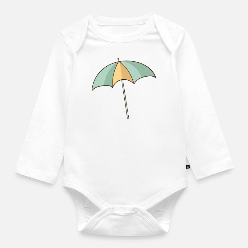 parasol - Body Bébé bio manches longues - blanc