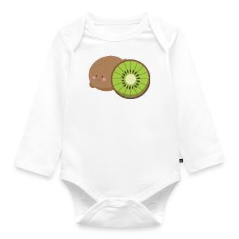 kiwi - Body Bébé bio manches longues - blanc - Devant