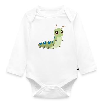 Caterpillar - Organic Longsleeve Baby Bodysuit - white - Front