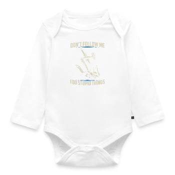 Skydiving | Skydive skydiving gifts - Organic Longsleeve Baby Bodysuit - white - Front