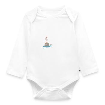 Moin Möwe - Baby Bio-Langarm-Body - Weiß - Vorne