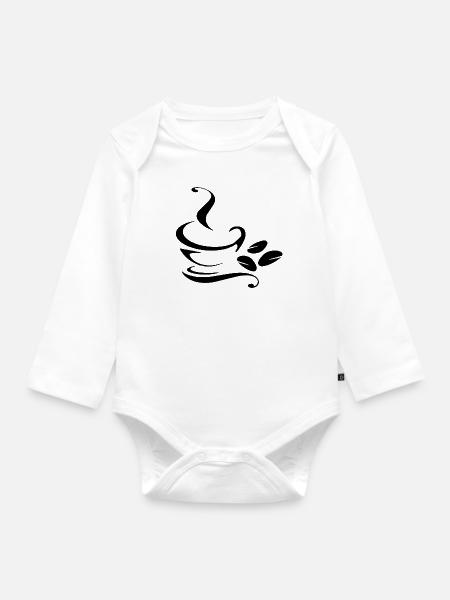 Java-Becher - Baby Bio-Langarm-Body - Weiß