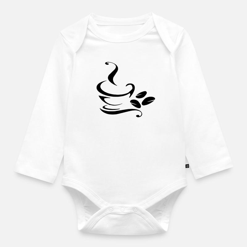 Java-Becher - Baby Bio-Langarm-Body - Weiß