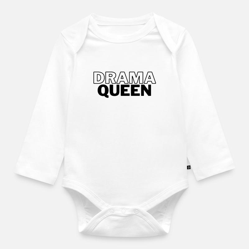 Drama Queen - Body Bébé bio manches longues - blanc