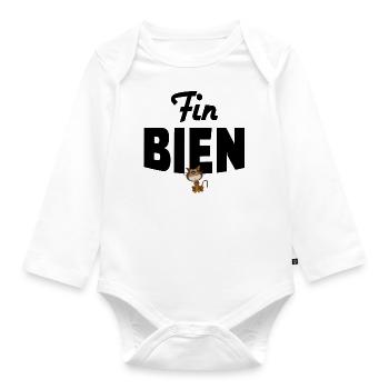 fin bien - Body Bébé bio manches longues - blanc - Devant