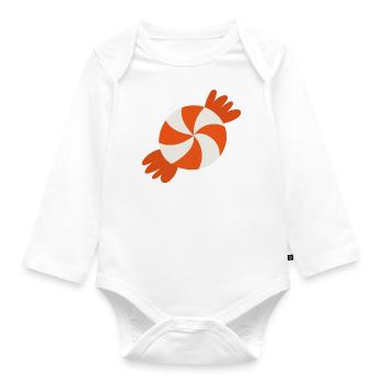 Candy - Organic Longsleeve Baby Bodysuit - white - Front