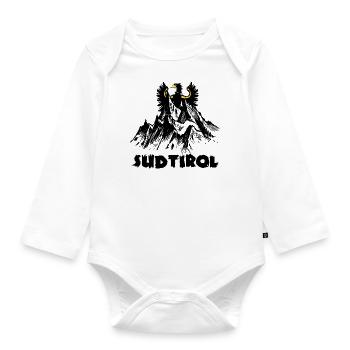 Südtirol - Baby Bio-Langarm-Body - Weiß - Vorne