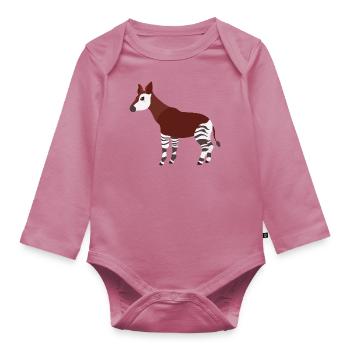 Okapi - Baby Bio-Langarm-Body - Mauve - Vorne