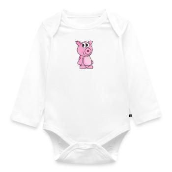 METTARBEITER DES MONATS - Baby Bio-Langarm-Body - Weiß - Vorne