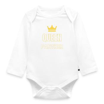QUEEN PANTHER WAKANDA - Body Bébé bio manches longues - blanc - Devant