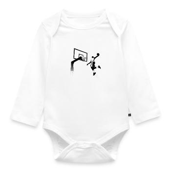 Legends Play Basket - Organic Longsleeve Baby Bodysuit - white - Front