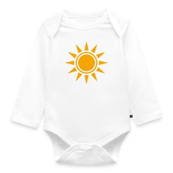Sun - Organic Longsleeve Baby Bodysuit - white - Front