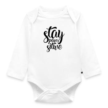 Stay Paw Sitive - Body Bébé bio manches longues - blanc - Devant