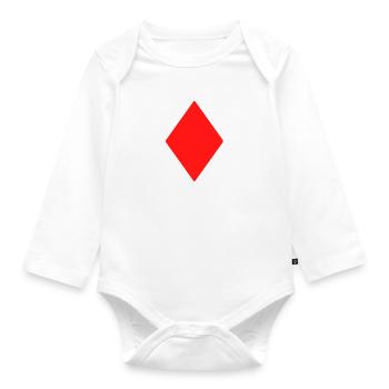 Tile Card Game - Organic Longsleeve Baby Bodysuit - white - Front