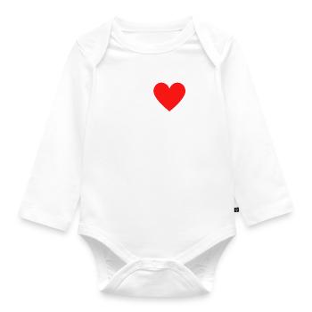 I LOVE WOLF - Body Bébé bio manches longues - blanc - Devant