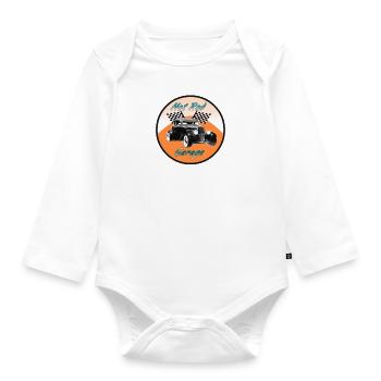 Hot rod - Organic Longsleeve Baby Bodysuit - white - Front