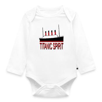 LARGE TITANIC SPIRIT - Organic Longsleeve Baby Bodysuit - white - Front