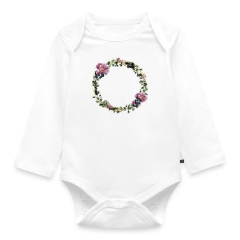 Personnalisation de la couronne - Body Bébé bio manches longues - blanc - Devant