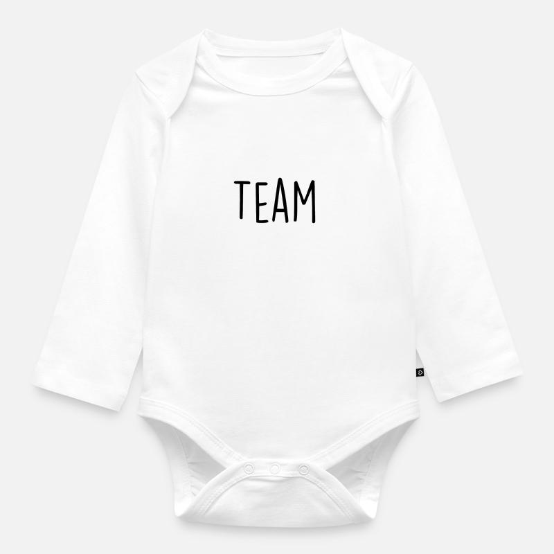 Team - Organic Longsleeve Baby Bodysuit - white