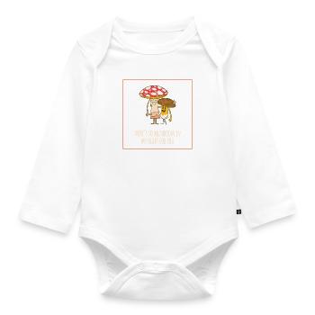 Mushrooms - Organic Longsleeve Baby Bodysuit - white - Front