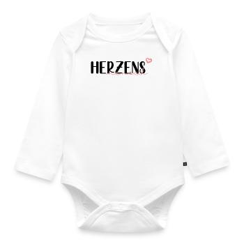 Heart Person - Organic Longsleeve Baby Bodysuit - white - Front