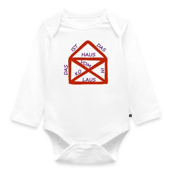 C'est la maison de Saint-Nicolas - Body Bébé bio manches longues - blanc - Devant