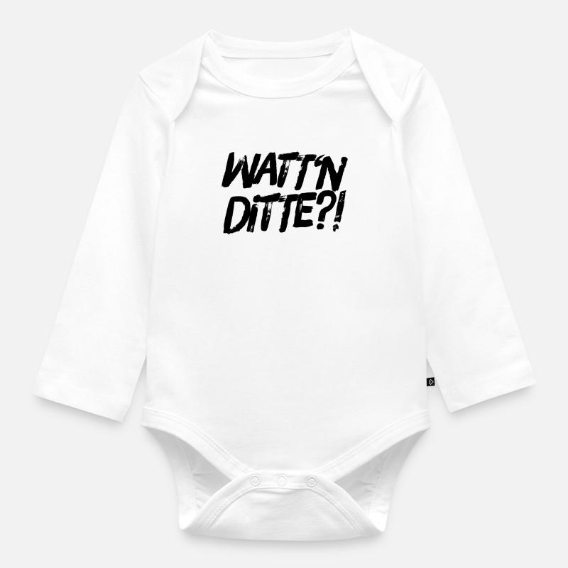 ich bin verwirrt - Baby Bio-Langarm-Body - Weiß