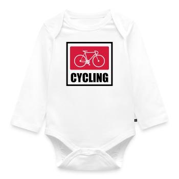 Cycling - Cycling - Organic Longsleeve Baby Bodysuit - white - Front