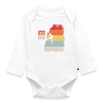 Climb - Organic Longsleeve Baby Bodysuit - white - Front