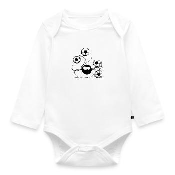 Beth The Spider - Football - Organic Longsleeve Baby Bodysuit - white - Front