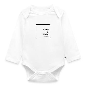 Idée cadeau pour le lieu de naissance Made in Berlin - Body Bébé bio manches longues - blanc - Devant