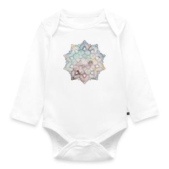 Mandala - Organic Longsleeve Baby Bodysuit - white - Front