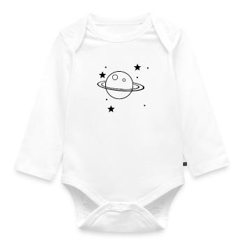 espace - Body Bébé bio manches longues - blanc - Devant