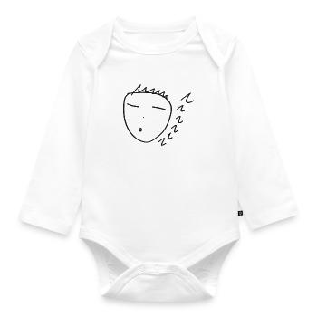 Ich will schlafen - Baby Bio-Langarm-Body - Weiß - Vorne