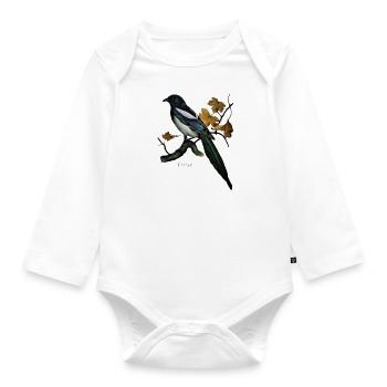 elster - Baby Bio-Langarm-Body - Weiß - Vorne