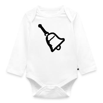 Bell Service Glocke handgezeichnete Zeichnung - Baby Bio-Langarm-Body - Weiß - Vorne