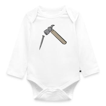Hammer - Baby Bio-Langarm-Body - Weiß - Vorne