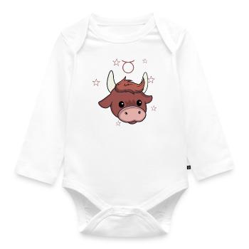 Taureau - Body Bébé bio manches longues - blanc - Devant