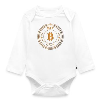 Bitcoin Digital Currency Make Money Shirt - Organic Longsleeve Baby Bodysuit - white - Front