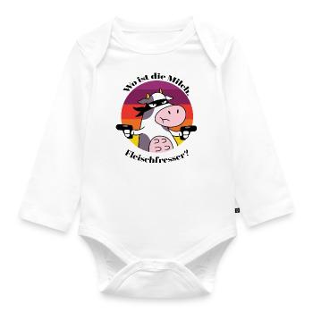 Milch Dieb - Baby Bio-Langarm-Body - Weiß - Vorne