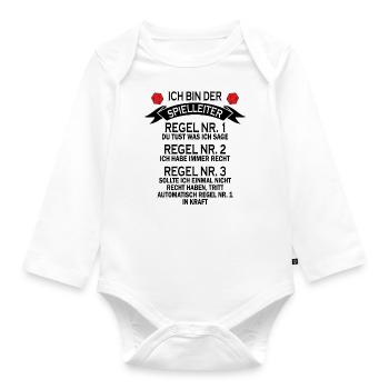Game Master RPG Nerd Geek Gift - Organic Longsleeve Baby Bodysuit - white - Front