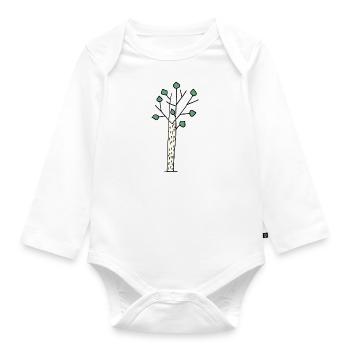 Birke BirchTree natur - Baby Bio-Langarm-Body - Weiß - Vorne