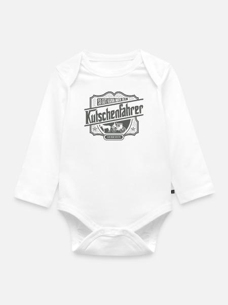 Kutschenfahrer Kutsche Pferde Pferdekutsche - Baby Bio-Langarm-Body - Weiß