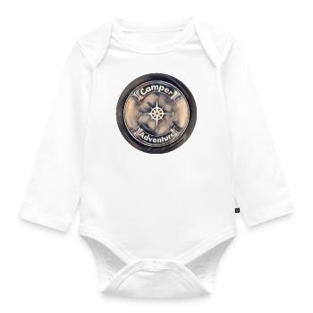 Official Logo Camper-Adventure-Store - Organic Longsleeve Baby Bodysuit - white - Front
