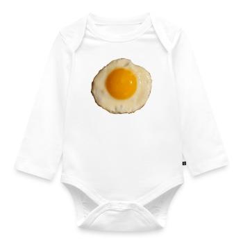 Ei of the tiger | Frohe Ostern Spiegelei SongShirt - Baby Bio-Langarm-Body - Weiß - Vorne
