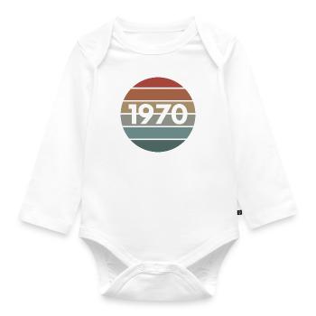 1970 - Organic Longsleeve Baby Bodysuit - white - Front
