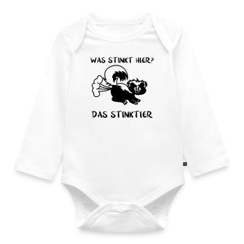Das Stinktier - Baby Bio-Langarm-Body - Weiß - Vorne